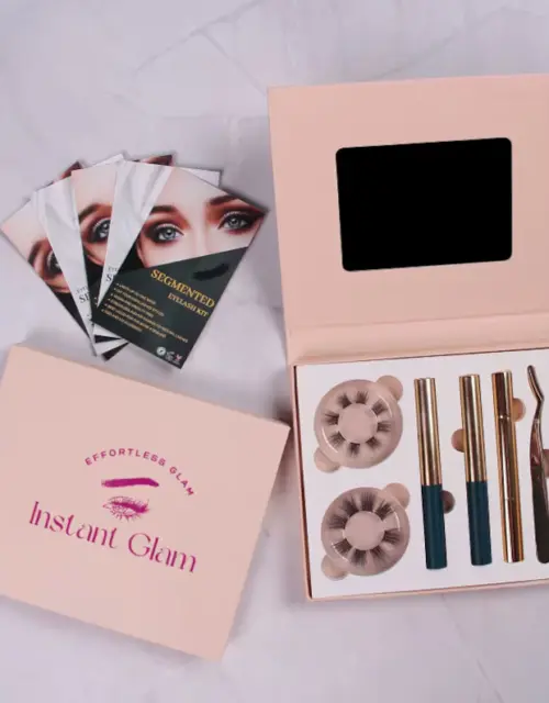 DIY Lash Kit | Glam Lash Kit - Easy DIY Application, Long-Lasting Results | At Home Lash Extensions | DIY eyelash kit Individual lashes